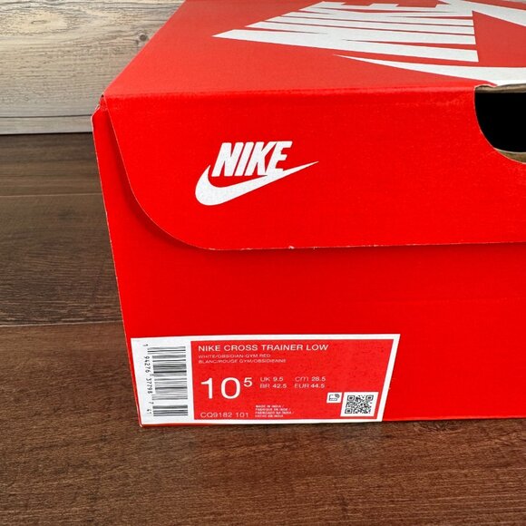 Nike Cross Trainer Low Gym Red Obsidian Mens Size 10.5 White Gym Red CQ9182 101 - Picture 10 of 10